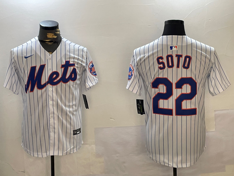 Men's New York Mets Juan Soto #22 White Home Jersey